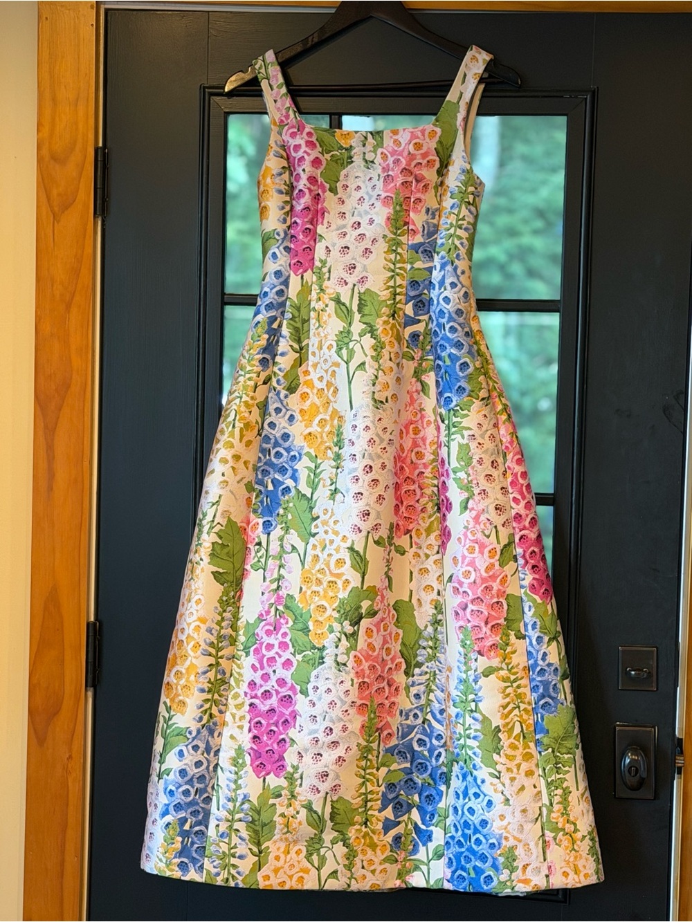 Oscar de la Renta Foxgloves Jacquard A-Line Cocktail Dress ALTERED - Picture 7 of 16